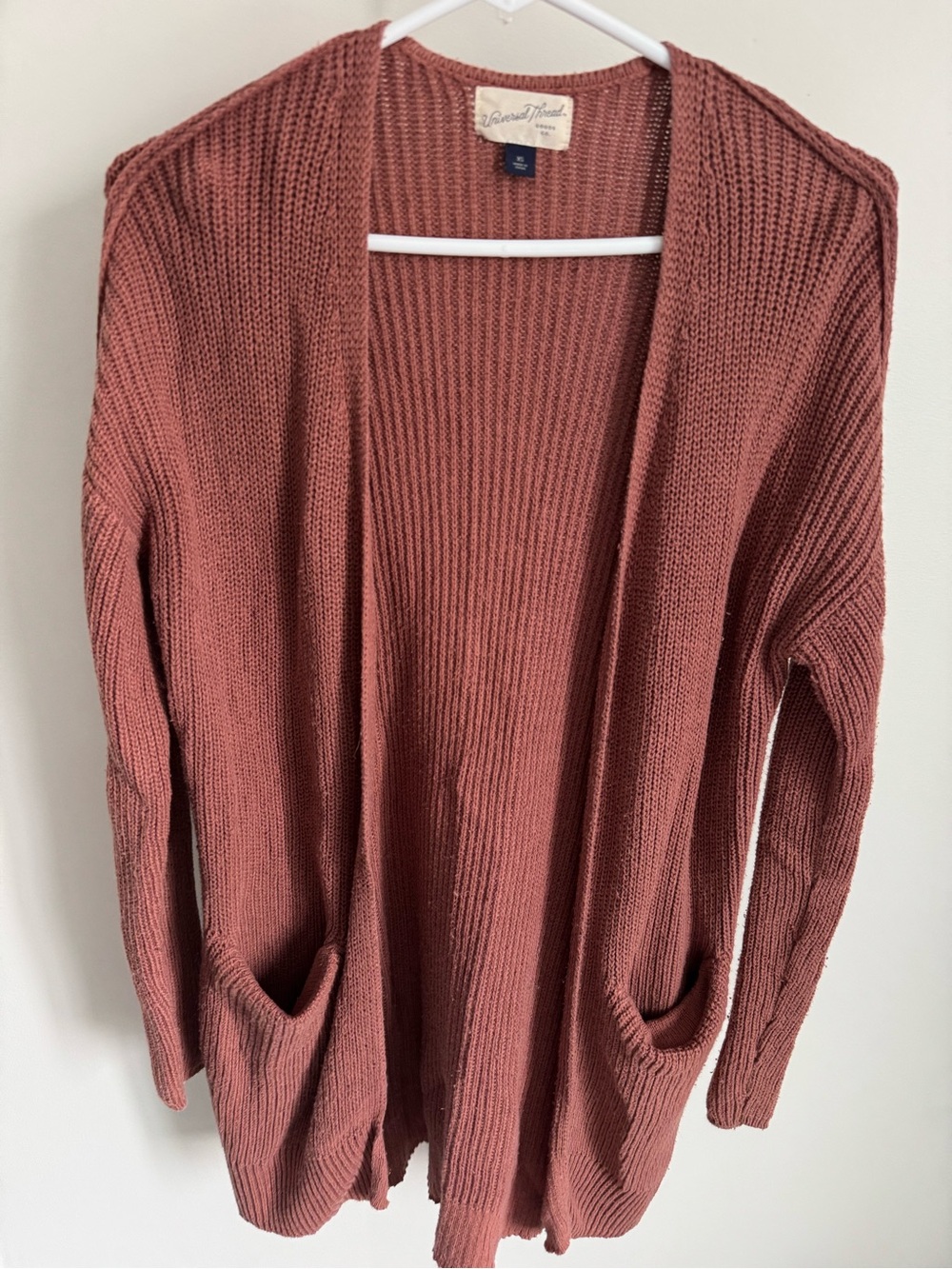 Universal Thread Open-Front Longline Cardigan - Dusty Rose